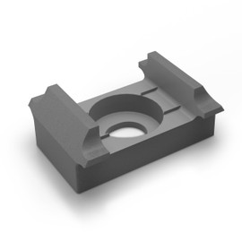 Qualinos 10 x Universal Double Rod Mat Fence Attachment, UV-Stabilised, No-Break Plastic - Fence Holder for Flexible Mounting on All Surfaces, Made in Germany (Silver/Galvanised 9006)