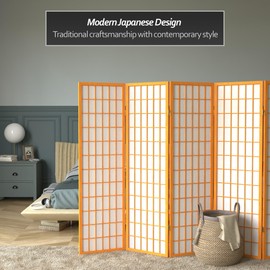 Red Lantern WP60-HON-5P Folding Screen, 5 Panel, Honey