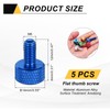 sourcing map 5 Pcs M6x12mm Flat Head Knurled Thumb Screws,