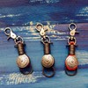 CHROME CRANE Men's Leather Cowhide Leather Cord Key Ring Charm