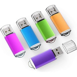 K&ZZ 5 Pack 64GB Flash Drive 64 GB USB Flash Drives USB 2.0 Thumb Drive Gig Zip Drive Stick 64G Flash Memory Stick Jump Drives for PC Laptop, Multicolored