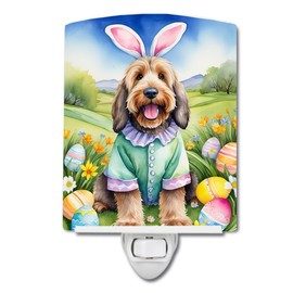 Caroline's Treasures Otterhound Easter Egg Hunt Ceramic Night Light Compact, UL-Certified, Ideal for Bedroom, Bathroom, Nursery, Hallway, Kitchen, 6x4x3, Multicolor