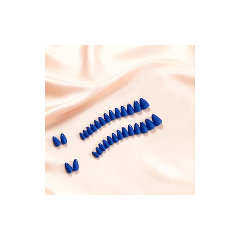 Uñas postizas de gel suave con punta francesa, cortas, almendradas,