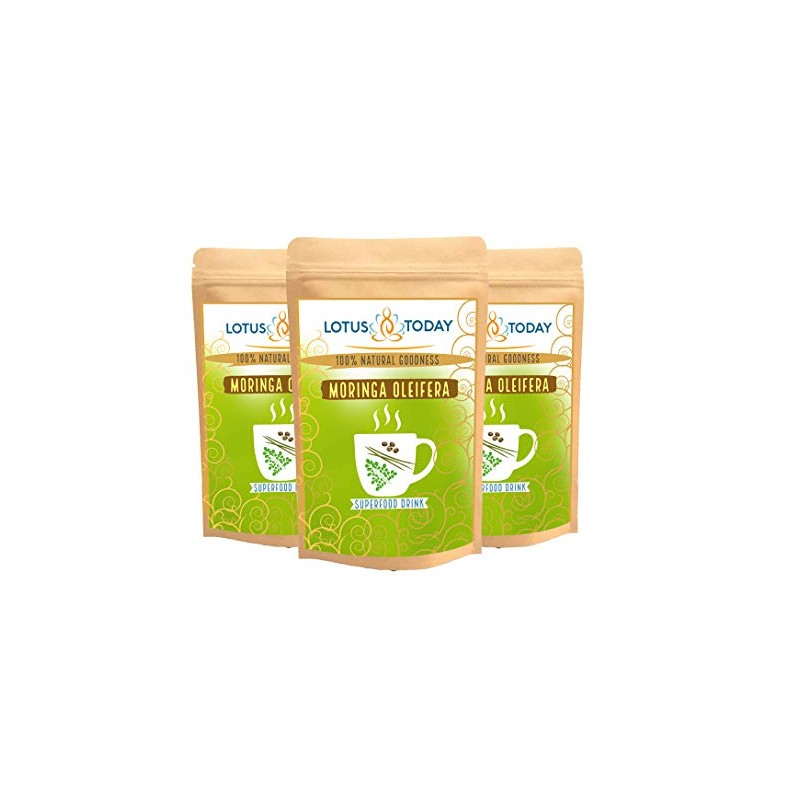 Moringa Tea, Caffeine Free Energy Boost Herbal Tea Loose Supergreen
