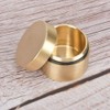 Dilwe Pocket Pill Boxes, Brass Round Shape Waterproof Dustproof Moisture
