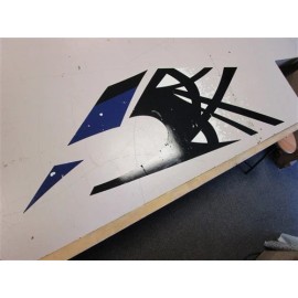 TRACKER TR151733 STARBOARD GRAPHIC DECAL BLUE / BLACK / WHITE 57 1/2" X 18" BOAT