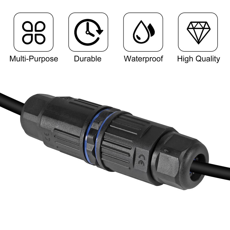 ACEIRMC 6pcs IP68 Waterproof Junction Box, Outdoor Electrical Cable Connector