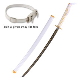 Handmade Katana Anime Samurai Sword Demon Slayer Agatsuma Zenitsu Sword Carbon Steel Real Sword