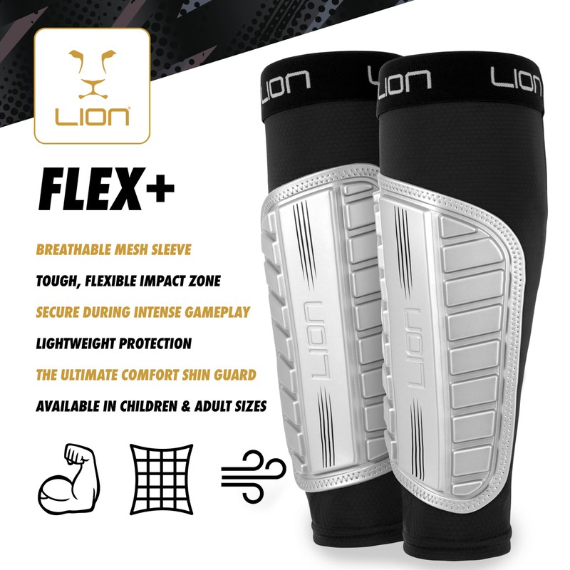 Football Sleeve Style Shin Pads/Guards - Flexible Comfort & Protection