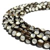 ABCGEMS Flashy Pacific-Ocean Troca Shell Inlaid Kamagong Ebony Wood Beads