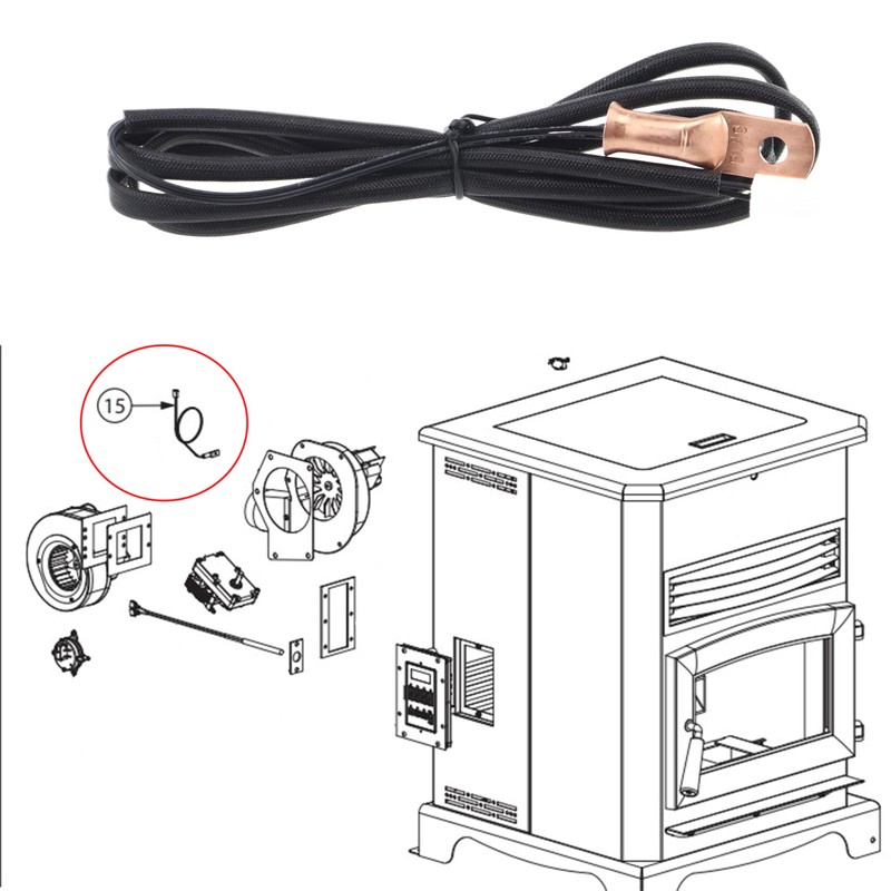 lrnyso Granular furnace Control Board Heat Sensor Stove Thermistor Granular