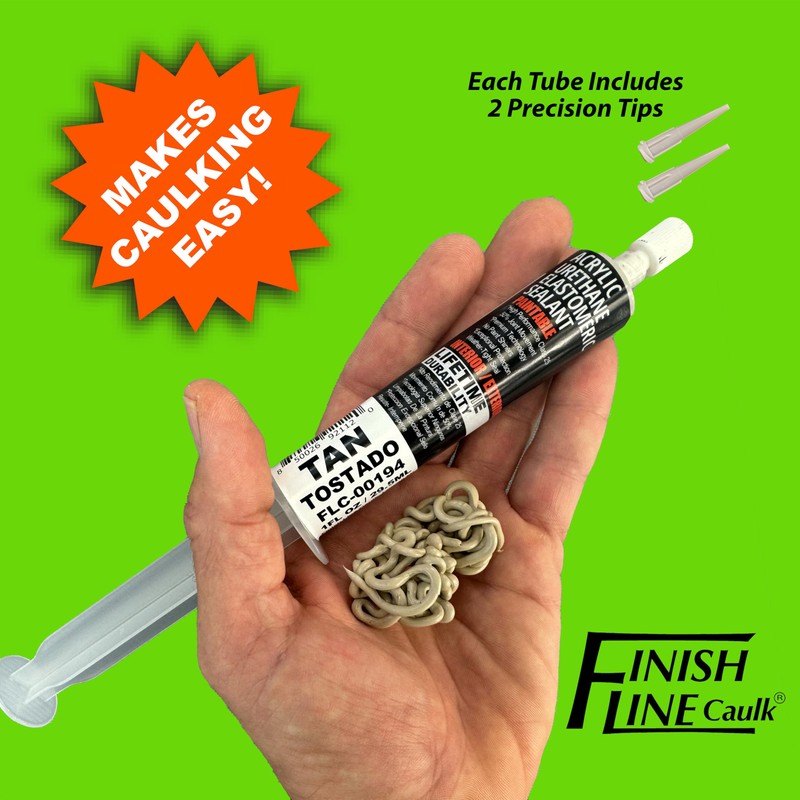 Finish Line Caulk – Acrylic Urethane Elastomeric Sealant – Pre-Filled