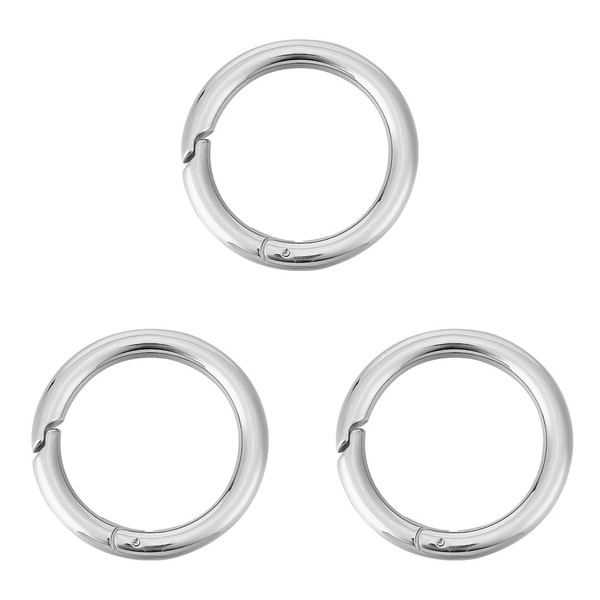 UNICRAFTALE About 3Pcs 30mm Spring Gate Rings 316 Stainless Steel