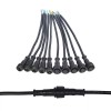 WESIRI 5Pairs 4pin Black Electrical Connector LED Connector for LED