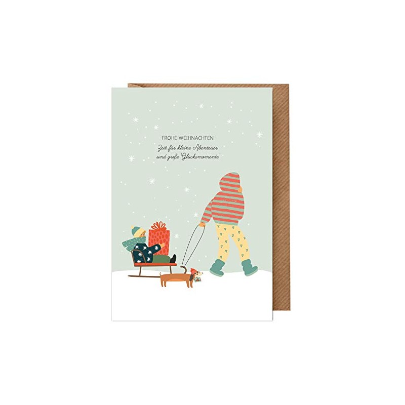 dabelino 1 x Christmas Card with Envelope for Children Boys