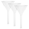 Glass Funnel Set for Lab: 3 Pack Heavy Wall Borosilicate