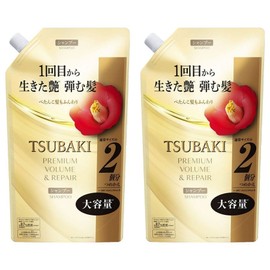 Tsubaki Premium Volume & Repair Shampoo Refill, 2 units, 600ml / 츠바키 프리미엄 볼륨 & 리페어 샴푸 리필용, 2개, 600ml
