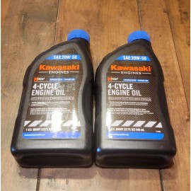For Cub Cadet, For Toro, For Kawasaki NEW Genuine Kawasaki 20W-50 Synthetic Blend 4-Cycle Engine Oil (2-Pack) Quarts