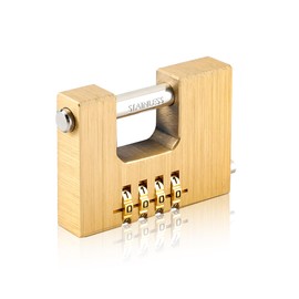 YKUKIZEE 62 mm Combination Padlock with Code, High Security Shipping Container Code Padlock 8 mm Thick Shackle, Brass Combination Code Padlock Outdoor Heavy Duty Waterproof Shed Warehouse Gate Garage