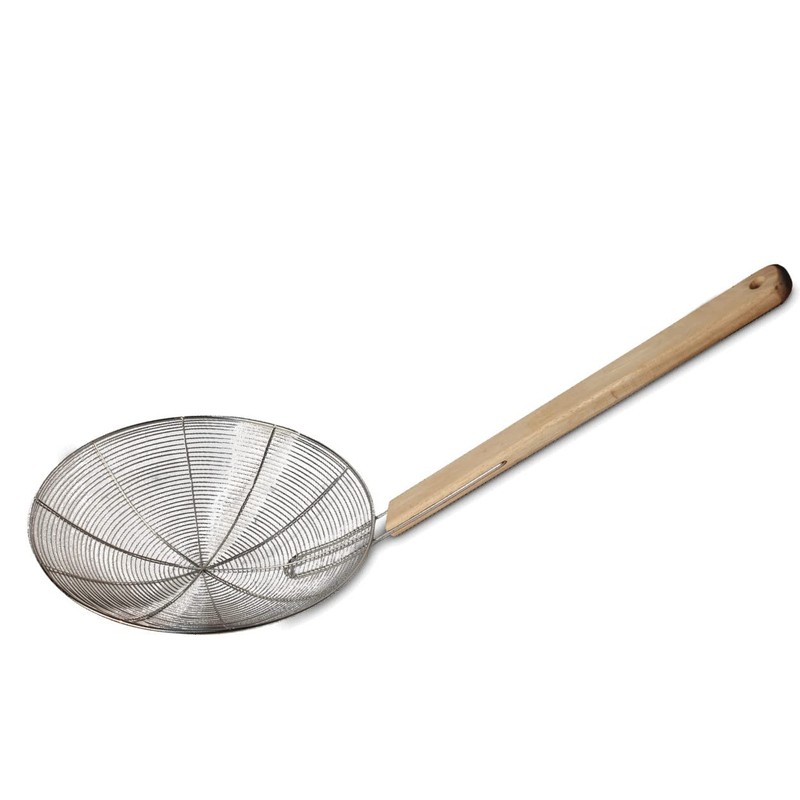 AAF Nommel® Metal Sieve with Wooden Handle Wok Strainer Oil