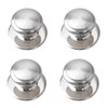 MOROBOR Stainless Steel Drawer Knobs, 4pcs Self-Stick Instant Cabinet Handle