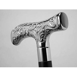 Vintage Antique Brass Walking Stick Deluxe Design with Stunning Brass & Silver - Premium Handle Stylish Wooden Cane Walking Stick for Men & Women Gift