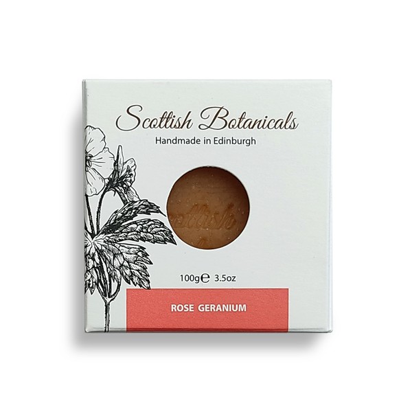 Rose Geranium Soap, Cold Process natural face bar soap, With