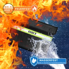 Fireproof Bag 6500°F, Improved Fireproof Money Bag with Waterproof Zip for Cash, 10 Layers of Insulation/Reflective Strips, with Handle for Important Documents