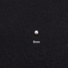 50pcs Round Pearl Sewing Buttons 6mm, Plastic Pearl Decoration Buttons,White