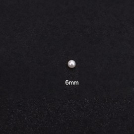 50pcs Round Pearl Sewing Buttons 6mm, Plastic Pearl Decoration Buttons,White Buttons.Cheongsam Pearl Buttons for Craft,Sweater,Shirt