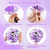 RUMIA 16PCS Purple White Happy 85th Birthday Confetti Latex Balloons