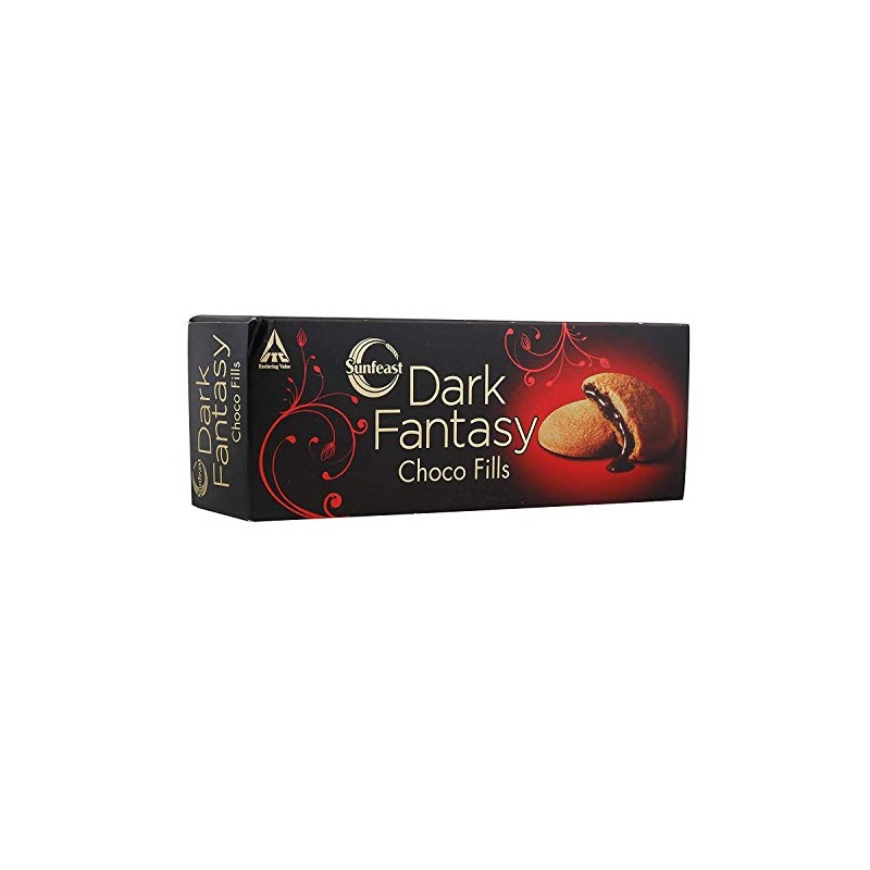 Sunfeast Dark Fantasy Choco Fills Cookie Biscuits, 0.17lb (75g) (Pack