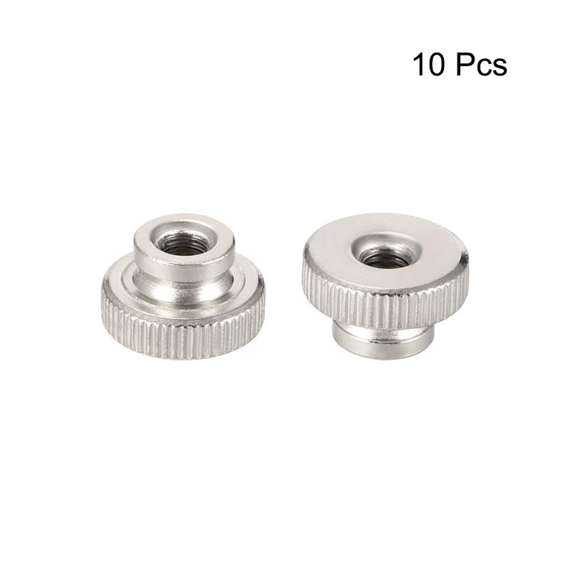 uxcell Knurled Thumb Nuts, M5 Round Knobs with, Nickel Plating,