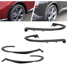 KONKENIE Front+Rear Pair Wheel Fender Flares for Nissan Murano 2015-2021 Wheel Arch Molding Trims 4PCS Black Fender Trim Set 768565AA0A 768575AA0A 768525AA0A 768535AA0A (Front+Rear Pair)