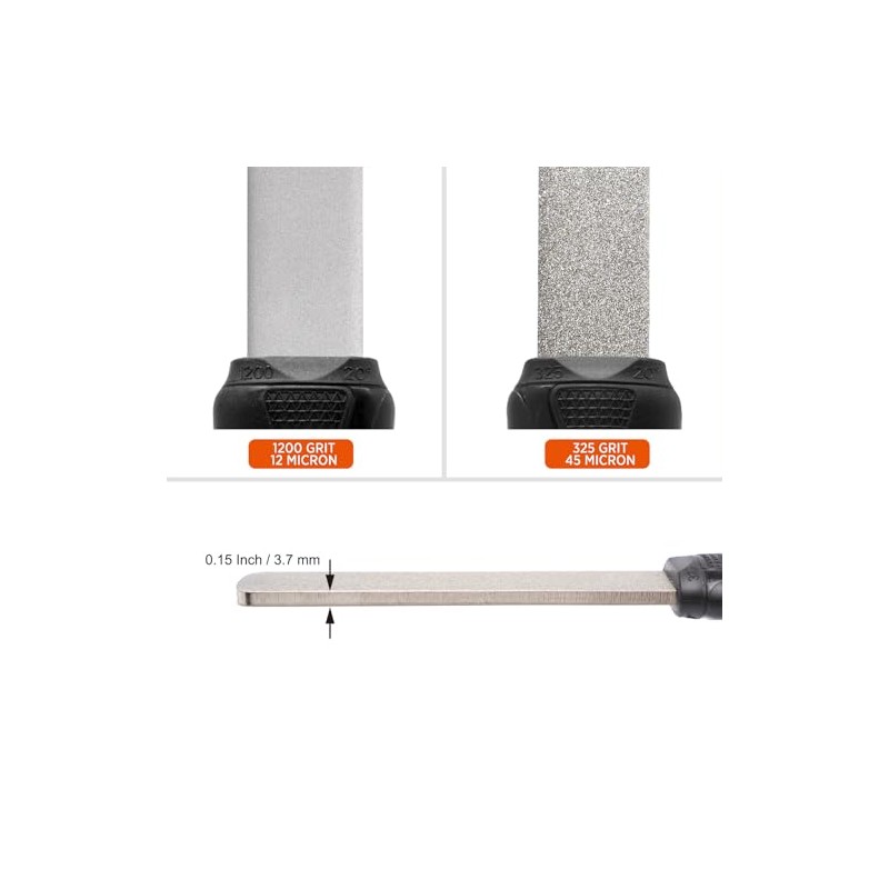 SHARPAL 121N Dual-Grit Diamond Sharpening Stone File Garden Tool Knife