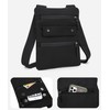 Beatus Men's Compact Shoulder Bag, Sacoche, Cross-Body Nylon, Thin, Black