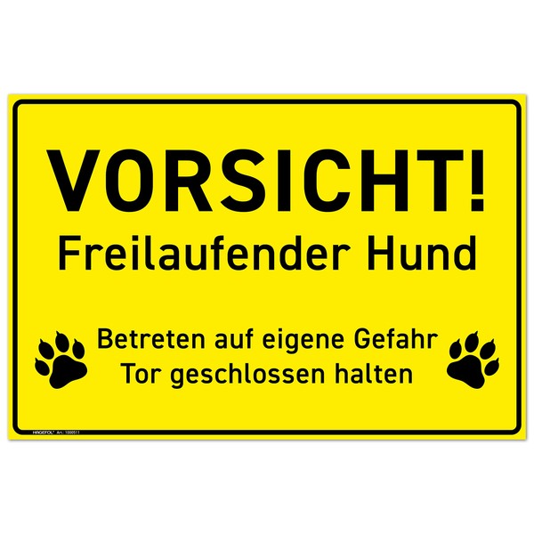 HAGEFOL® Caution Dog Sign - 30 x 20 cm (Large)