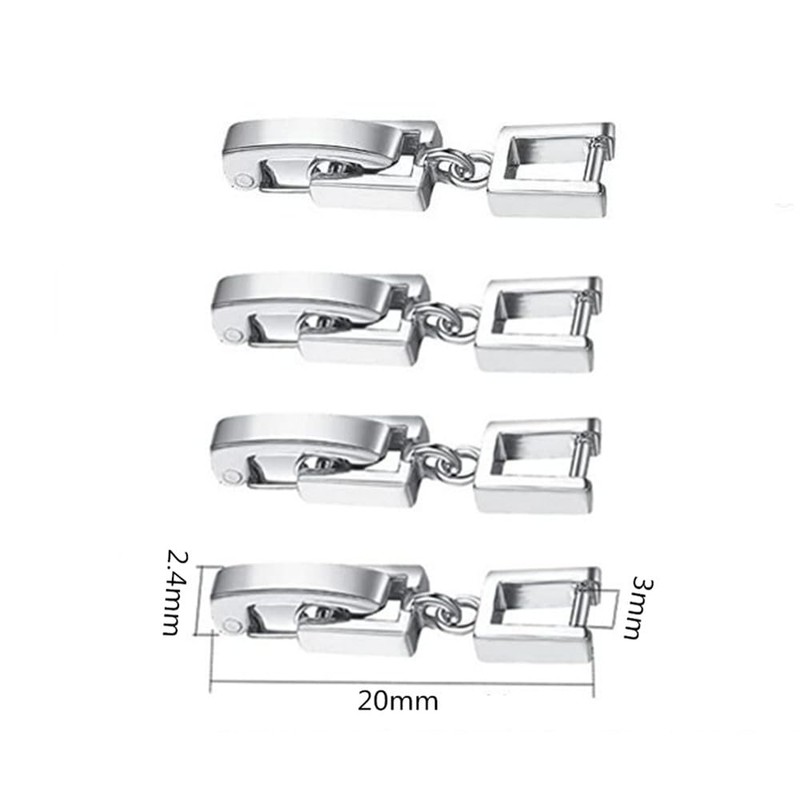 4 PCS Bracelet Extender Clasps,Granmagazz Fold Over Clasp, Fold Over