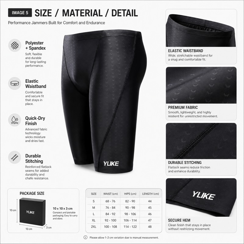 Men’s Quick-Dry Swim Trunks for Pool Training – Stretch Swim