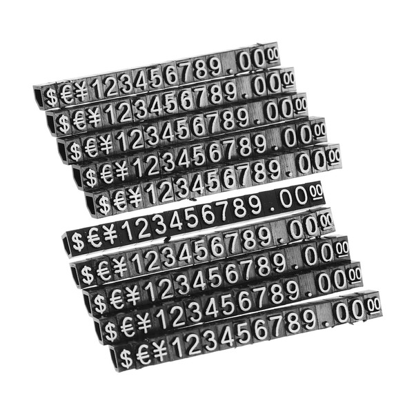 Operitacx 10 Sets Digital Label Adjustable Retail Display Block Display