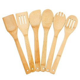 Wooden Spoon Set, 6 Pcs Wooden Spoons Cooking Utensils Wooden Utensils for Cooking Set Premium Wooden Kitchen Utensils