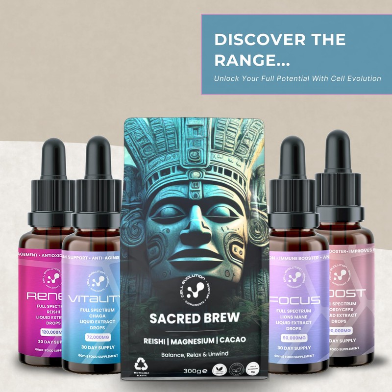 Cell Evolution Chaga Full Spectrum Liquid Mushroom Drops Supplement, Super