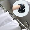 12 Pcs Plastic Shower Curtain Ring,Bathroom Shower Window Rod,C-Shaped Shower