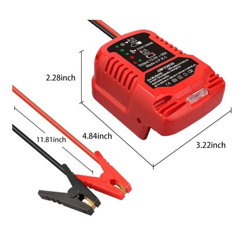 D&W Tools 🇺🇸 Jumper Cables for Milwaukee 18V M18 Batteries