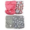 Jasinber Set de 4 Pañales de Perro Femenina Lavables, Envoltura