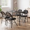Portable Folding Card Table&Chair Set for 4, 5 Piece PU