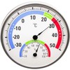 Technoline Analogue Thermometer WA3050, Round Thermo-Hygrometer with Comfort Display, Analogue