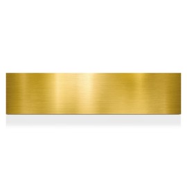 Magnetic Rubber Door Kick Plate - UV Printed Faux Finish - Elegant Accent & Durable Protection for Doors - Exterior Home Decor - Easily Mount On Steel Doors - Faux Satin Brass, 6"x30"