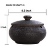 Hoobar Ceramic Ashtray with Lid,Windproof,Ash Holder for Smokers,Desktop Smoking Ash