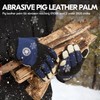Vgo... Winter Waterproof Gloves Men in Leather, Utility Gloves in